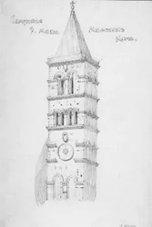Campanile, S. Maria Maggiore, Rooma, 1891.