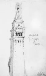 Campanile, S. Marks, Venetsia, 1891