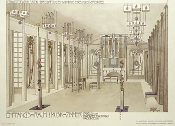 Musiikkihuoneen suunnitelma, noin 1901