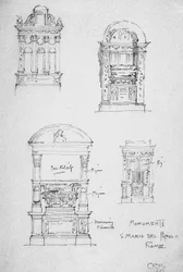 Muistomerkit, S. Maria del Popolo, Rooma, 1891.