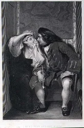 Setä Toby ja leski, kaiverrus Lumb Stocks (1812-92) (kaiverrus)