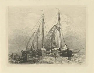 Purjelaivoja rannalla