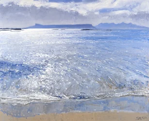 Myöhäinen iltapäivä, Eigg ja Rum, 2013 (öljy kankaalle)