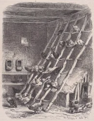 Vierailu maatilalle - The Roost, Le Magasin Pittoresquesta, n. 1852.