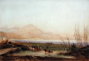 Baie des Anges, Nizza (akvarelli paperille)