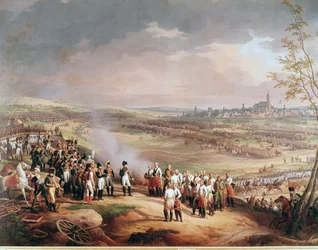 Ulmin antautuminen 20. lokakuuta 1805 Ranskan armeijalle Napoleonin sotien aikana (Detail Painting