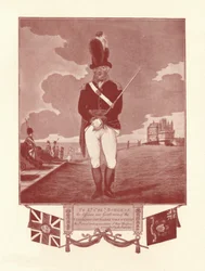 Omistajan kaiverrettu univormu muotokuva, 1780-1820, 1909