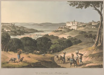 Nro 3  Coimbran kaupunki Mondego-joen varrella vuonna 1810