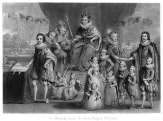 Englannin, Skotlannin ja Irlannin kuningas James I:n perhe, 1816.