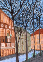 Friedrichshain at Night, 2017 (siveltimen kynät)