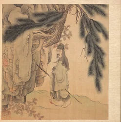 Maalauksia muinaisten mestareiden mukaan: Scholar with Staff and Brush, 1598-1652.