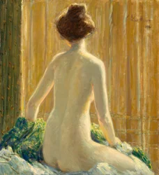 Alasti istuva