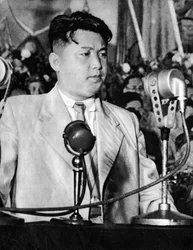 Korean demokraattisen kansantasavallan presidentin Kim Il-sungin muotokuva