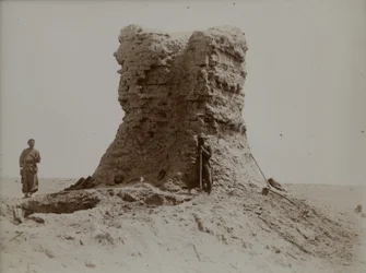 Sogdilaisen kirjeen löytöpaikka, yksi varhaisimmista säilyneistä sogdilaisista paperiasiakirjoista (n. 313 jaa.), Dunhuang, Kiina
