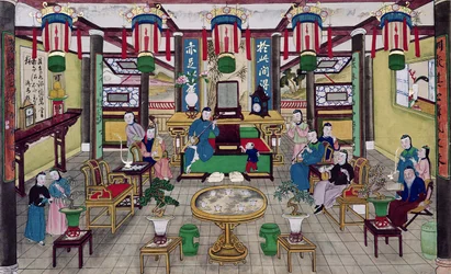 Huone Pekingin kauppiaan Mr. Kongin talossa