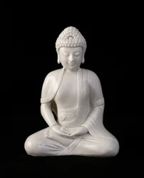 Istuva Buddha, Fujianin maakunta, Ming- tai Qing-dynastia (keraaminen)