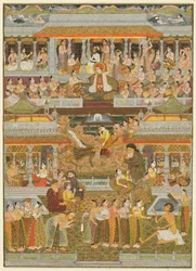 Rakastajat ja rakkaat: Kokoonpano kohtauksista persian-, urdun- ja sanskritinkielisestä kirjallisuudesta, n. 1735.