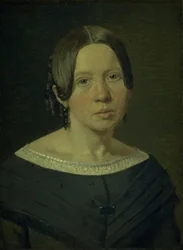 Taiteilijan kälyn Johanne Elisabeth Købken muotokuva, os. Sundbye