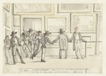 Vierailijoita taidenäyttelyssä Amsterdamissa vuonna 1808
