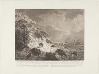 Näkymä Dykrupture and Flowing Bemmelissä Nymegenissä 21. helmikuuta 1799 / Vue de L