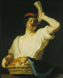 Leipuri puhaltaa torveaan, 1650.