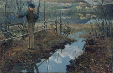 Willow Flute (öljy kankaalle)