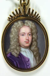 Herrasmies nimeltä Joseph Addison (emali)