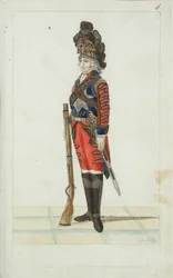 Henkivartioston ratsuväkirykmentin upseeri, 1793