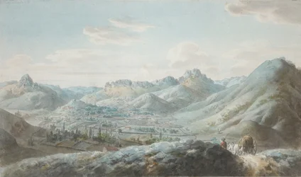 Näkymä Taraktashin vuoristoon Krimin vuoristossa 1810-luvulla