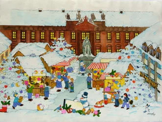 Joulumarkkinat (Vanhakaupunki, Erlangenin yliopisto)