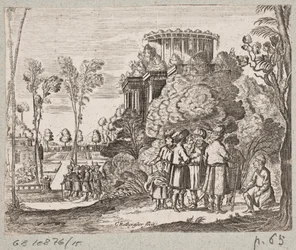 Kuvitus Adam Oleariukselle, "Persialainen Rosenthal, nerokas runoilija Schich Saadi […]", Schleswig 1660