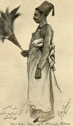 Abdul Halim, tarjoilija "Hatasoo"-höyrylaivalla, Egypti, 1898.