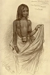 Bishari tyttö, More, Egypti,
