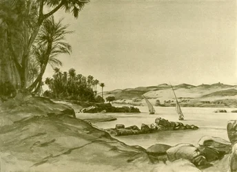 Feluccas Niilillä, Egypti, 1898.
