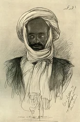 Mies "Hatasoo"-höyrylaivalla, Egypti, 1898.