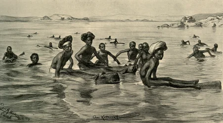 Miehet Niilissä ensimmäisessä kaihissa Egyptissä, 1898.