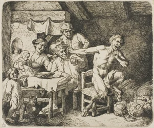 Satyyri talonpojan talossa