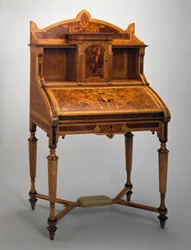 Työpöytä, Herter Brothers Company, 1869-71 (puu)