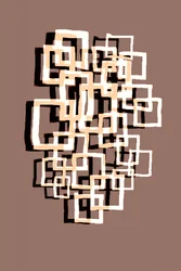 Päällekkäiset geometriset neliöt