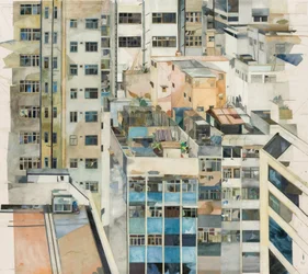 Hong Kong, 2011 (vesivärillä maalattu paperikollaasi)