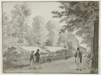 Relais, Avenue des Champs-Élysées, París (front); Escena de la Vida d