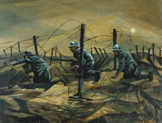Juoksuhaudoissa, 1917