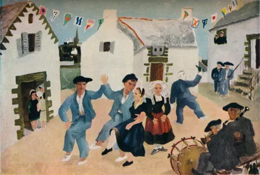 Dancing Sailors, Bretagne, Christopher Woods, 1930, 1936.