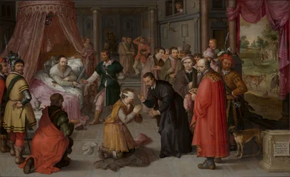 Hollannin kreivin Vilhelm III:n oikeus Claes Jacobsz. van der Heckin toimesta Stedelijk Museum Alkmaar 021015