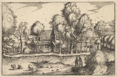 Lampi, levy 18 alueelta ja Brabantin herttuakunnan huvila, n. 1610