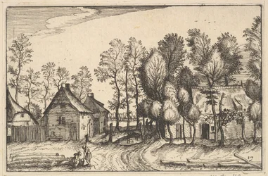 Maisema hakattuilla puilla, levy17 Brabantin herttuakunnan alueilta ja kaupungeista..., n. 1610