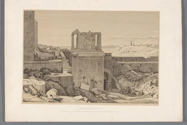 Gezicht op de Akropolis van Athene Ateenan akropolis (otsikko esineessä) Näkymiä antiikin Kreikan kuuluisimmista kohteista (...) (sarjan nimi)