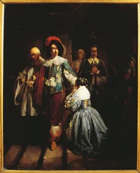 Englannin Charles I (1600-1649) kuolemaan johtaminen. (öljy kankaalle)