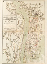 Suunnitelma kenraali Sr William Howe KB:n komennossa olevan kuninkaan armeijan operaatioista New Yorkissa.
