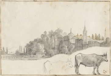 Näkymä Piazza del Popolon ulkopuolelle Roomassa, 1640-41